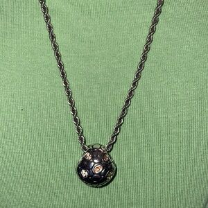 Lia Sophia Silver Expedition Rope Chain & Pendant.